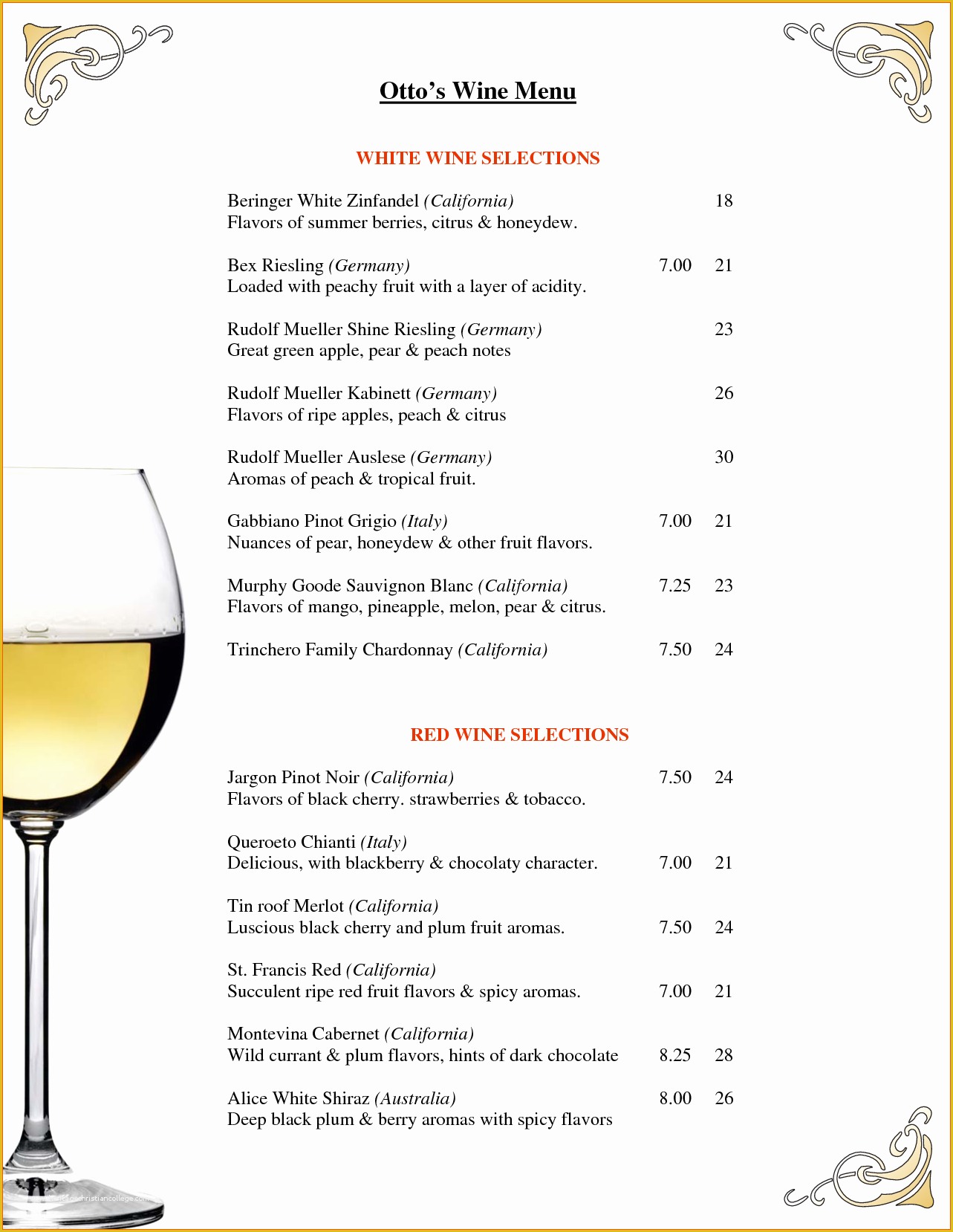 Wine Menu Template Free Of Search Results for “christmas List Templates” – Calendar 2015