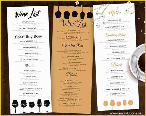 Wine Menu Template Free Of Wine List Wine Menu Template Wedding Print Drink Menu