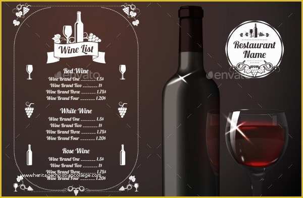 Wine Menu Template Free Of Wine Menu Templates – 31 Free Psd Eps Documents Download