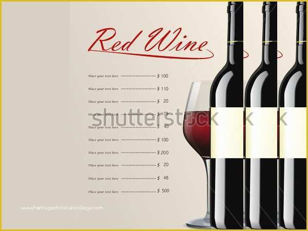 Wine Menu Template Free Of Wine Menu Templates – 31 Free Psd Eps Documents Download