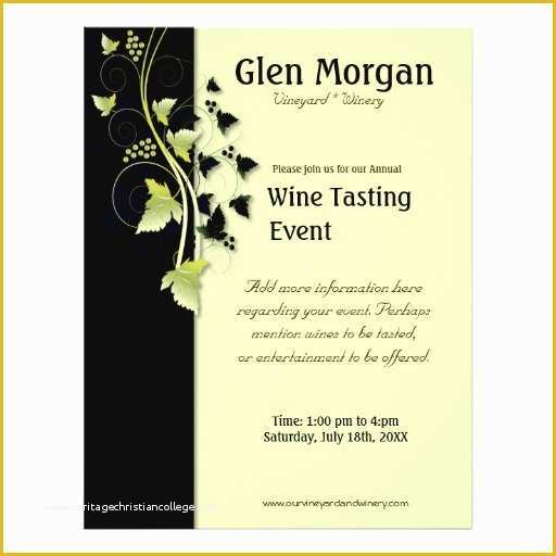 Wine Tasting event Flyer Template Free Of Grapevine Wine Tasting event Flyer
