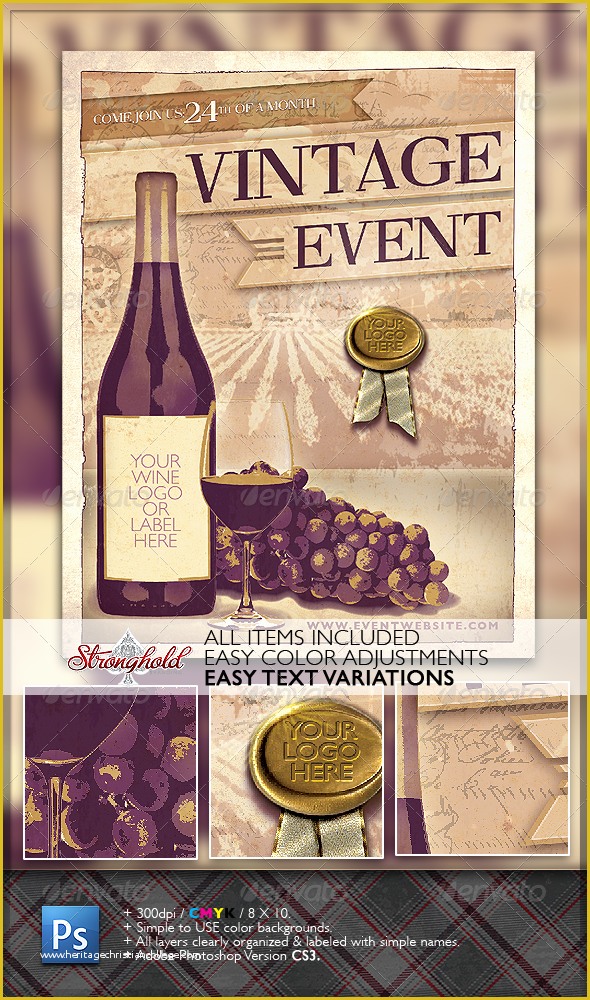 Wine Tasting event Flyer Template Free Of Vintage Wine event Flyer