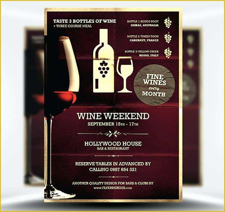 Wine Tasting event Flyer Template Free Of Wine Night Poster Template Tasting event Flyer Free for