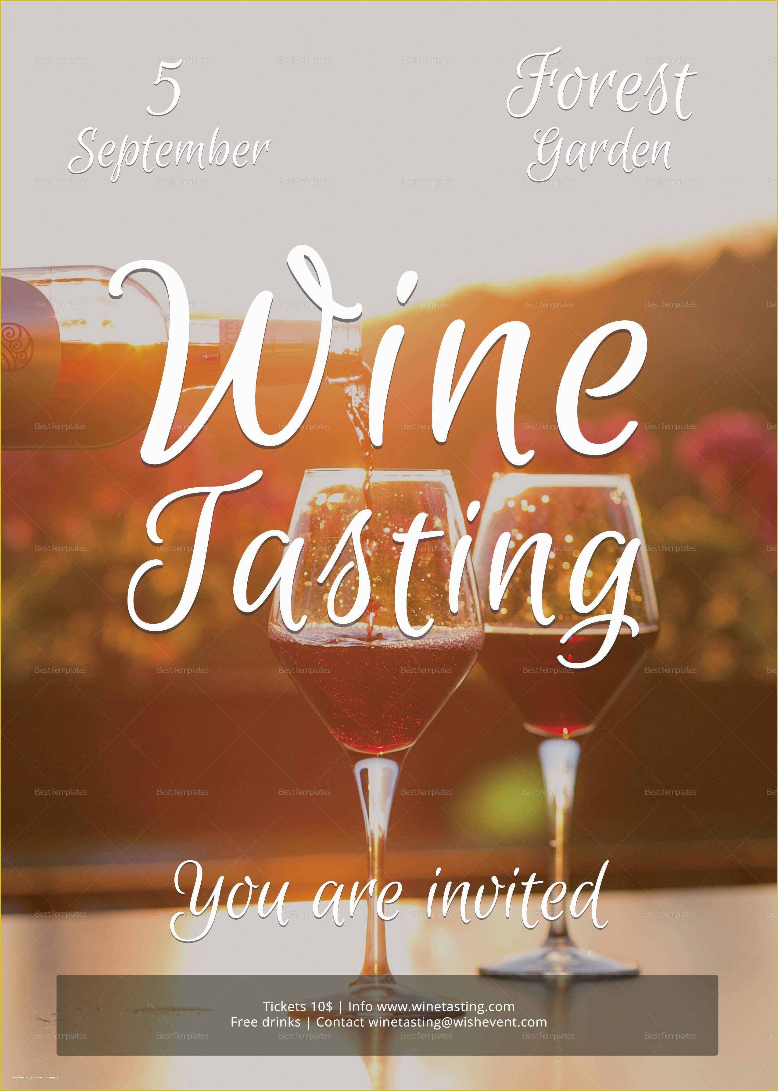 Wine Tasting event Flyer Template Free Of Wine Tasting Flyer Design Template In Psd Word Publisher