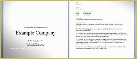 Word Website Templates Free Of Download Free Website Proposal Template for Web Designers