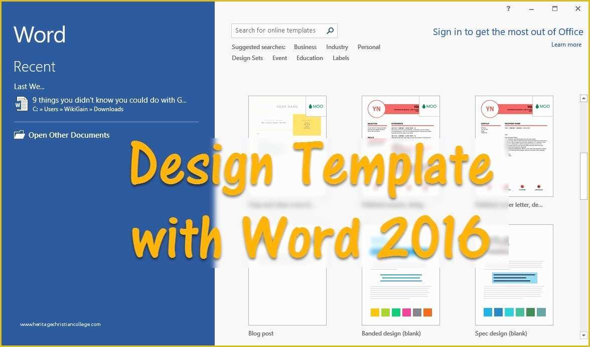 Word Website Templates Free Of How to Design Template with Word 2016 Wikigain