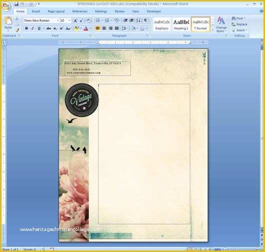 Word Website Templates Free Of Letterhead Template In Microsoft Word