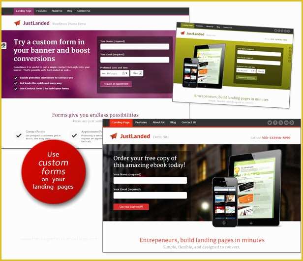 Wordpress Page Templates Free Of Justlanded Wordpress Landing Page by Shapingrain