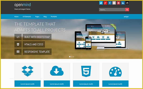 Wordpress Page Templates Free Of Open Mind Wordpress Customizable theme