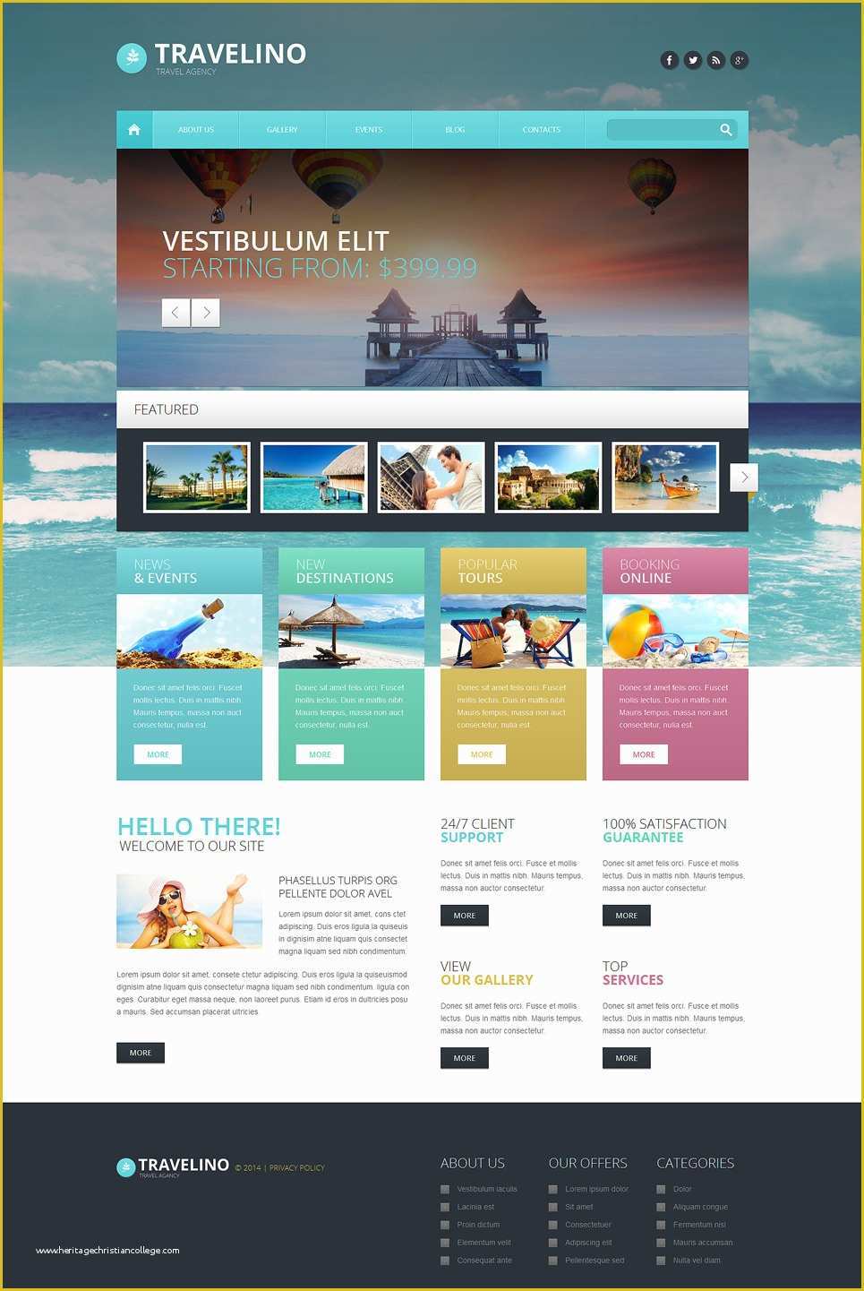 Wordpress Page Templates Free Of Travel Agency Responsive Wordpress theme
