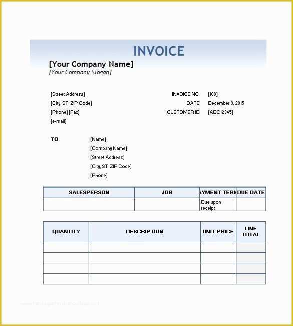 Work Invoice Template Free Of Free Service Invoice Templates