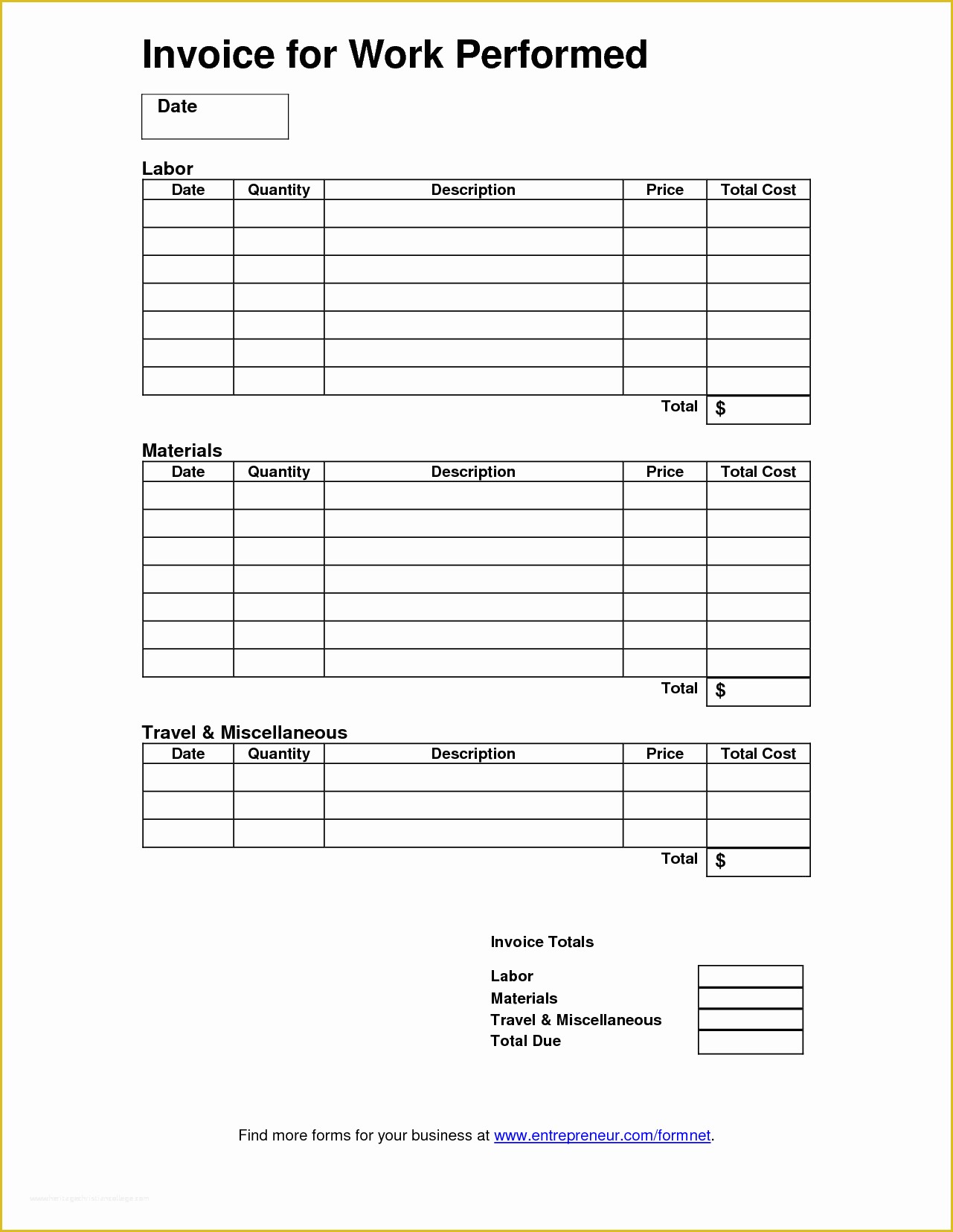 Work Invoice Template Free Of Work Invoice Invoice Design Inspiration