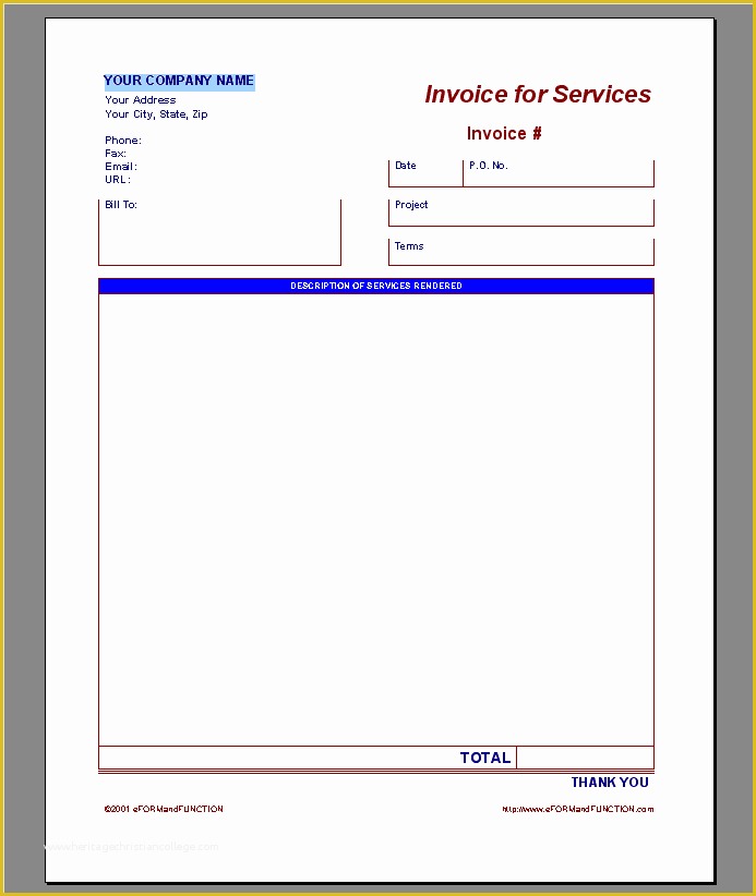 Work Invoice Template Free Of Work Invoice Template Word