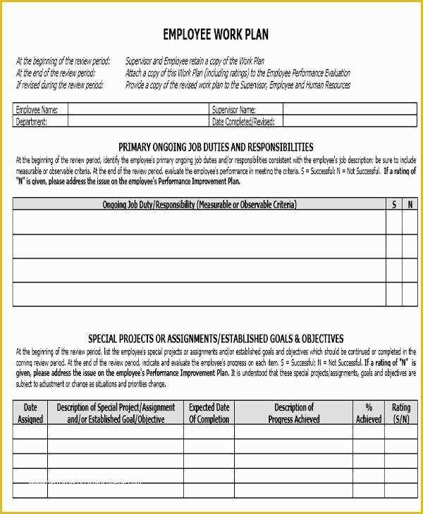 Work Plan Template Free Of 11 Work Plan Samples & Templates