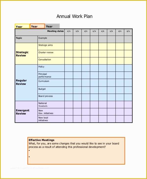 Work Plan Template Free Of 8 Sample Work Plans