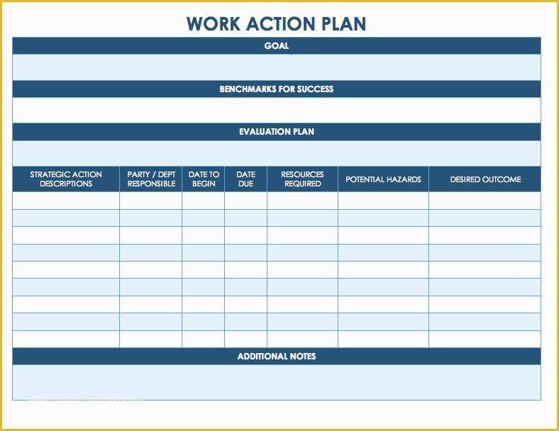 Work Plan Template Free Of Job Planner Template