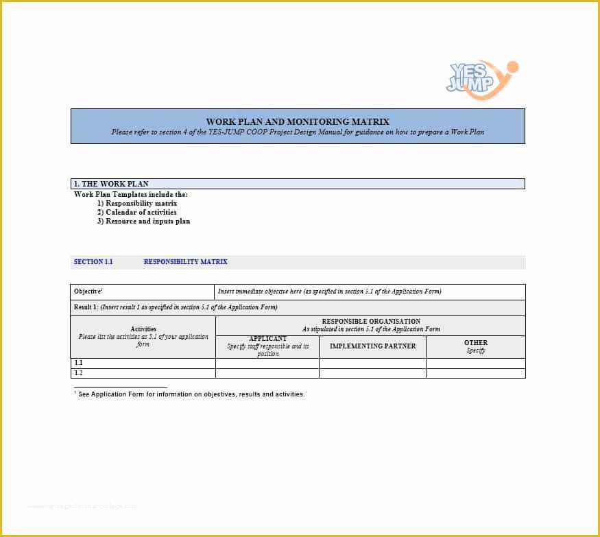 Work Plan Template Free Of Work Plan 40 Great Templates & Samples Excel Word