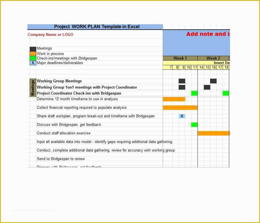 Work Plan Template Free Of Work Plan 40 Great Templates &amp; Samples Excel Word