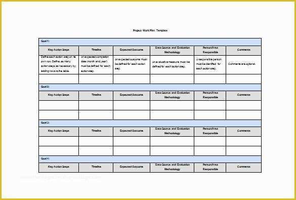 Work Plan Template Free Of Work Plan Template 15 Free Word Pdf Documents Download