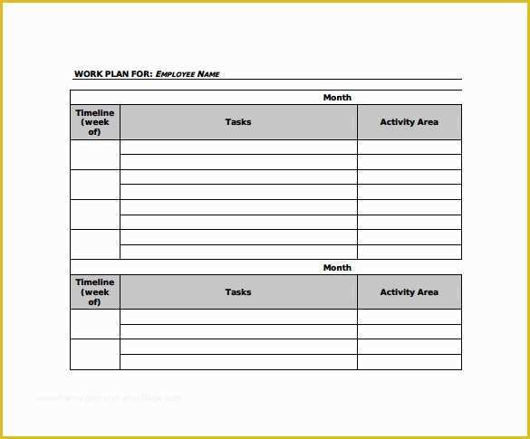 Work Plan Template Free Of Work Plan Template 17 Download Free Documents for Word