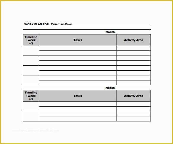 Work Plan Template Free Of Work Plan Template 17 Download Free Documents for Word