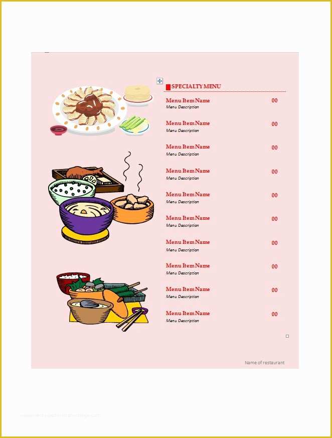 Www Hallmark Com Templates to Download Free Templates Of 31 Free Restaurant Menu Templates &amp; Designs Free