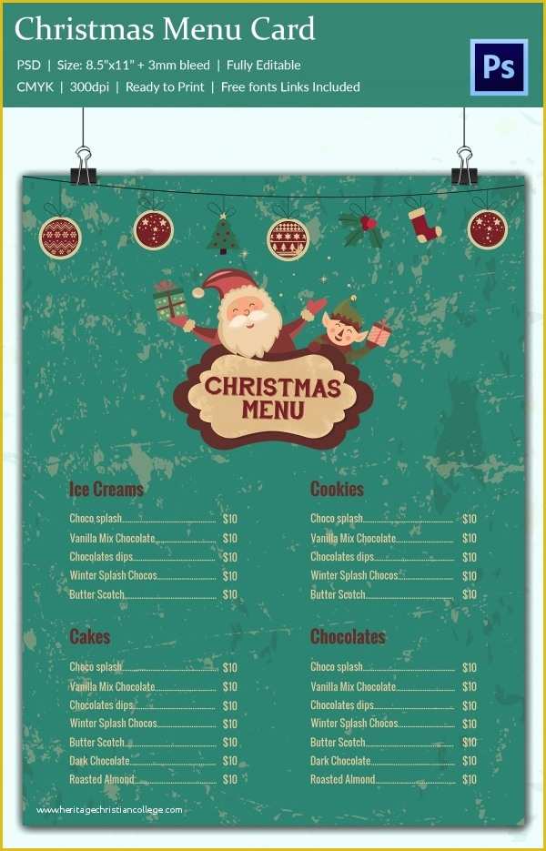 Www Hallmark Com Templates to Download Free Templates Of Christmas Menu Template 37 Free Psd Eps Ai