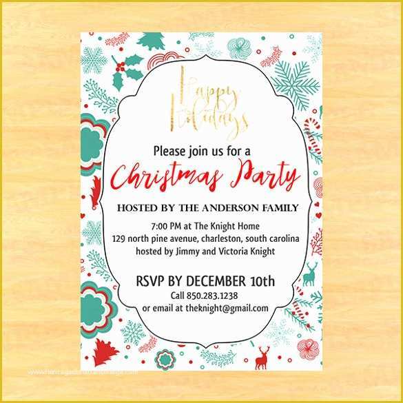 Xmas Invitation Templates Free Of 20 Christmas Invitation Templates Free Sample Example