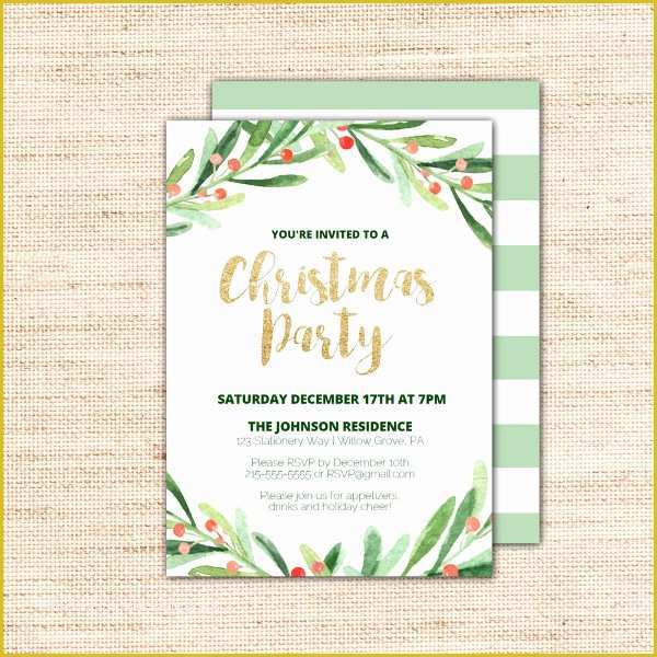 Xmas Invitation Templates Free Of 20 Christmas Party Invitation Templates Christmas Party