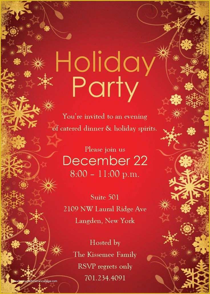 Xmas Invitation Templates Free Of Best 25 Christmas Party Invitations Ideas On Pinterest