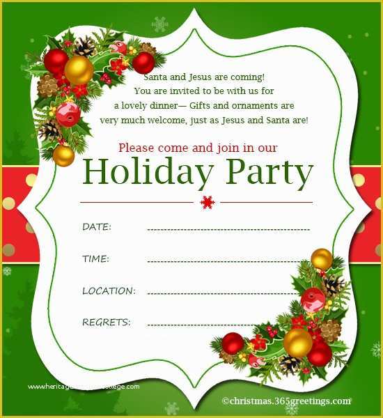 Xmas Invitation Templates Free Of Christmas Invitation Template and Wording Ideas