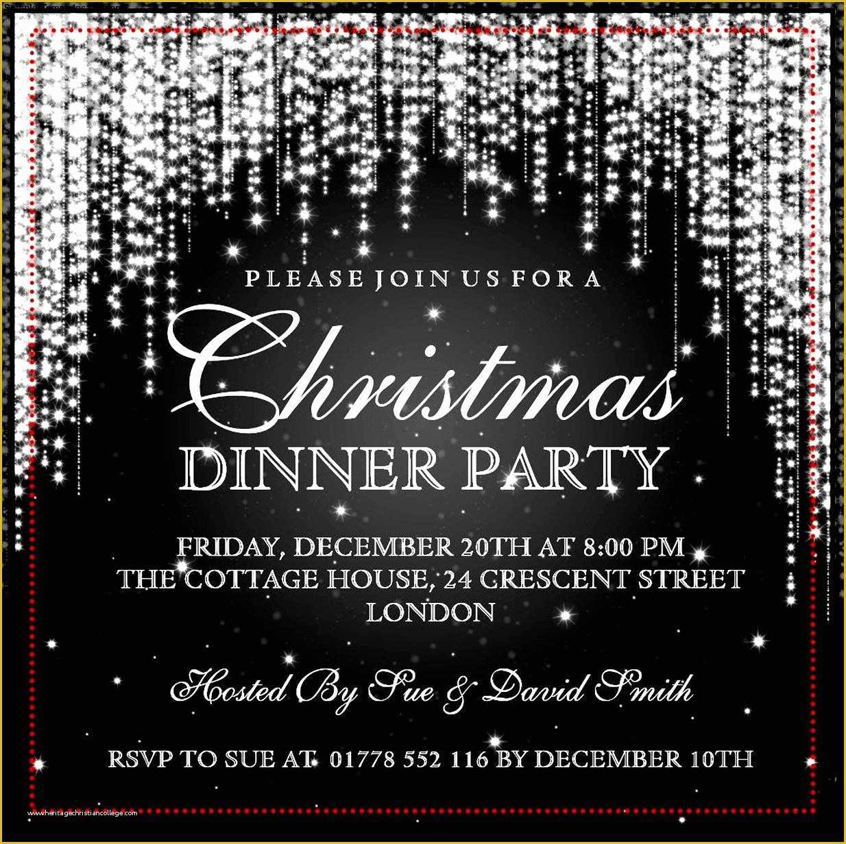 Xmas Invitation Templates Free Of Christmas Invitation Template