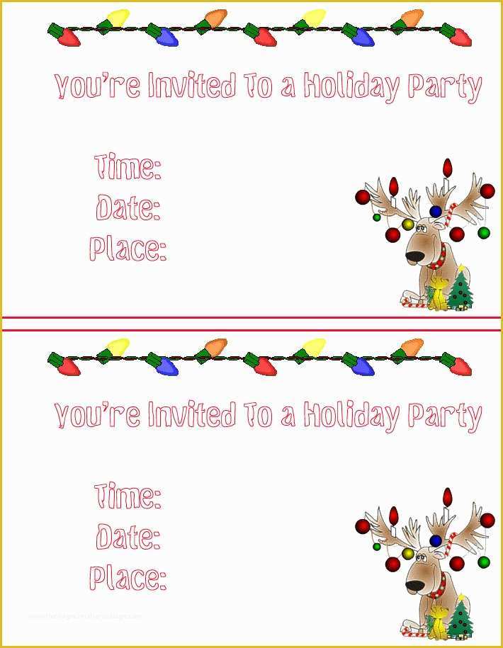 Xmas Invitation Templates Free Of Free Printable Christmas Invitation Templates – Happy