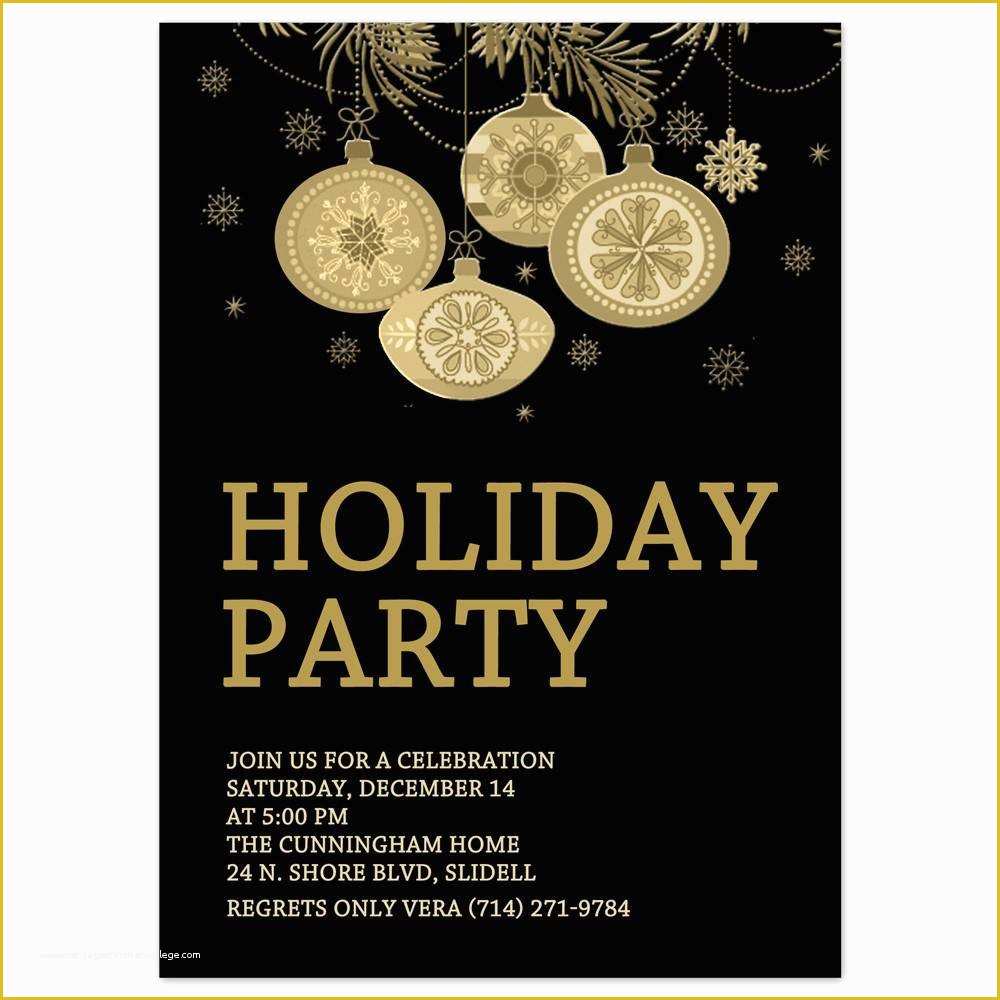 Xmas Invitation Templates Free Of Holiday Party Invites