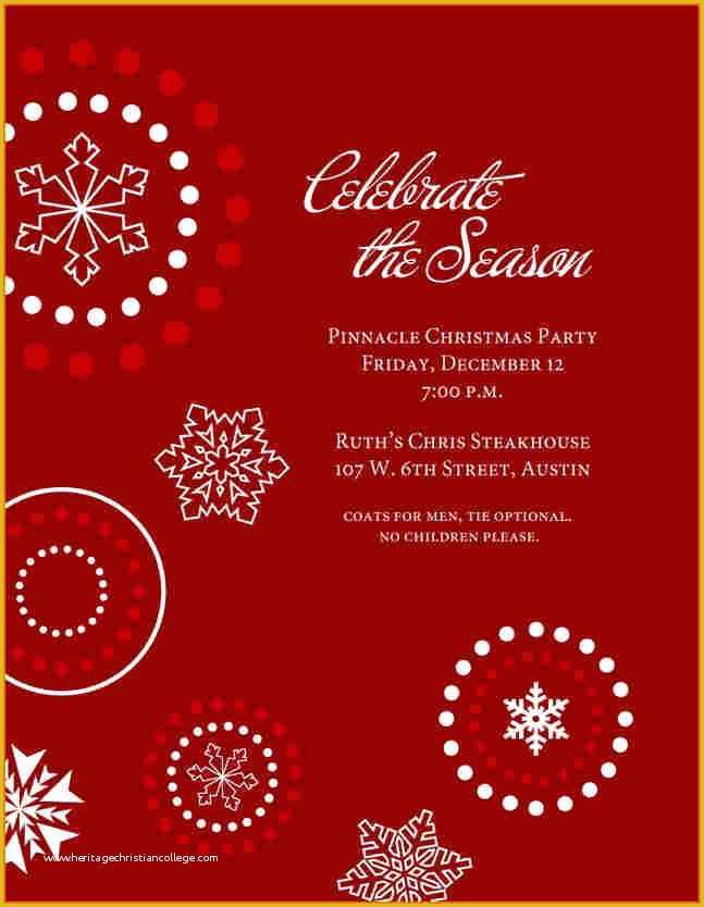 Xmas Invitation Templates Free Of Holiday Party Template