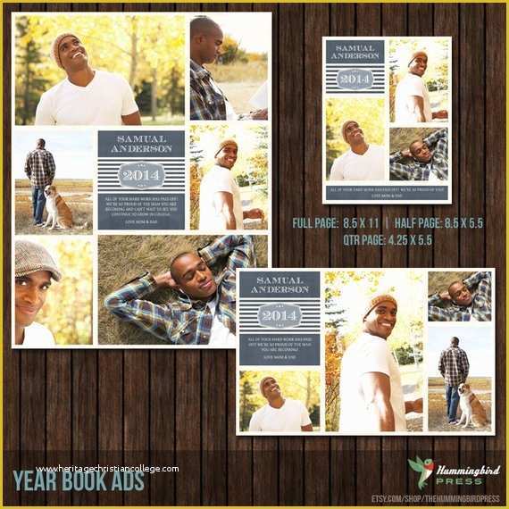Yearbook Ad Templates Free Of Items Similar to Instant Download Yearbook Ad Templates