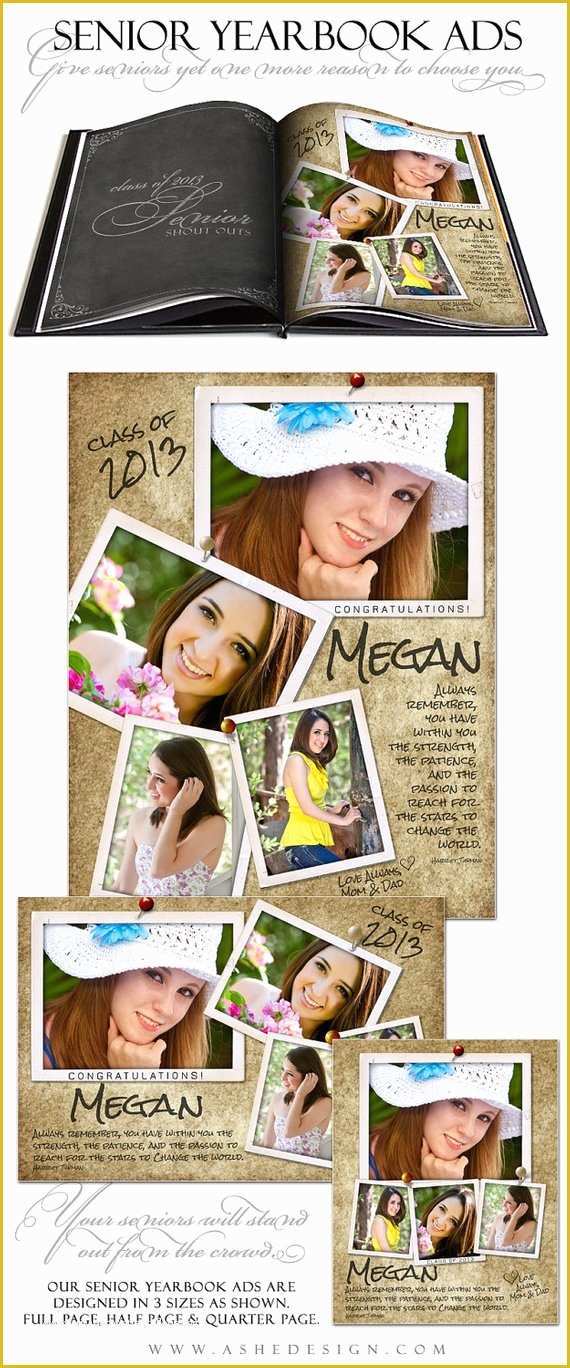 Yearbook Ad Templates Free Of Senior Yearbook Ad Sets for Graphers by ashedesign On