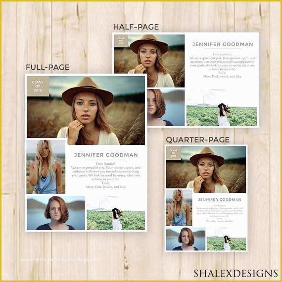 Yearbook Ad Templates Free Of Senior Yearbook Ads Magazine Style Shop Template Psd