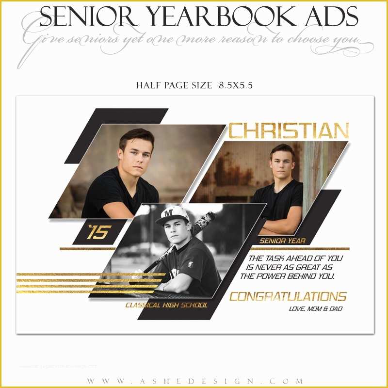 Yearbook Ad Templates Free Of Senior Yearbook Ads Shop Templates Geometric by