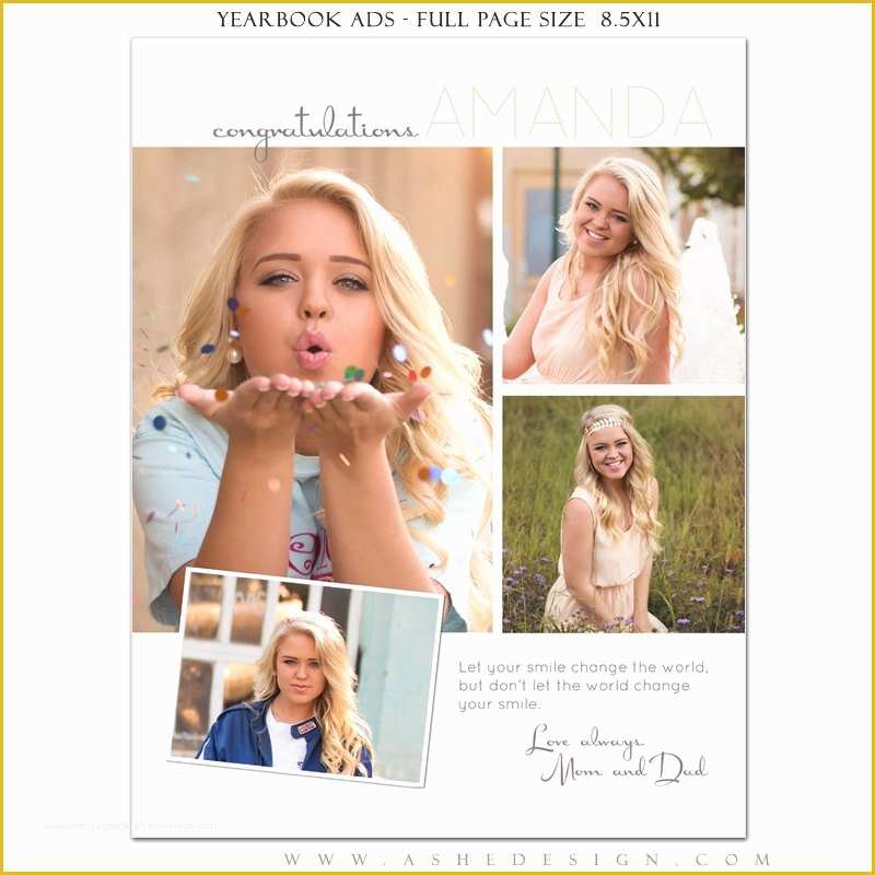 Yearbook Ad Templates Free Of Senior Yearbook Ads Shop Templates Your Smile High