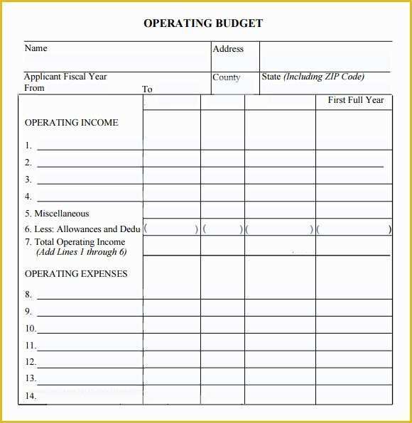 Yearly Budget Template Excel Free Of 8 Sample Operating Bud Templates to Download