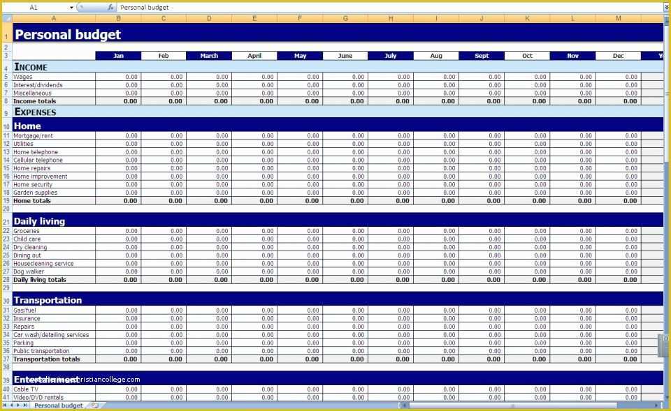 Yearly Budget Template Excel Free Of Free Printable Monthly Bud Spreadsheet Tireeeasy Co