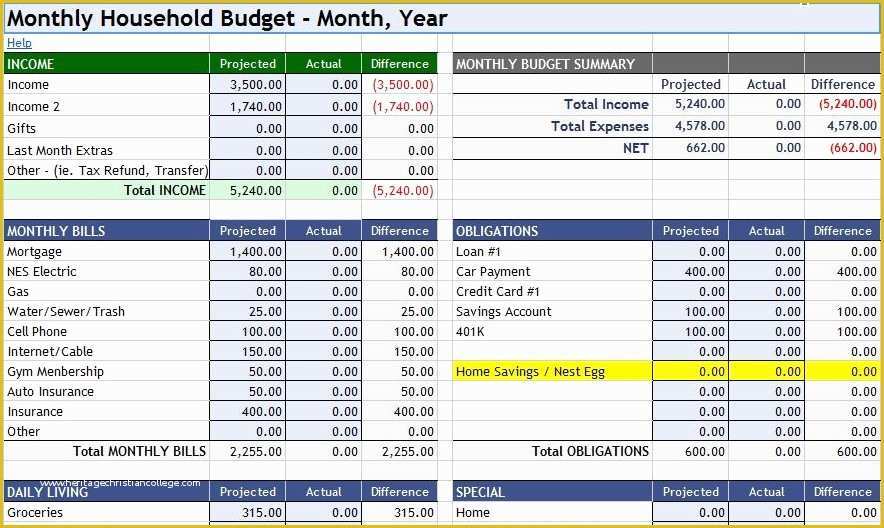Yearly Budget Template Excel Free Of Home Bud Excel Sheet Free Monthly Bud Template