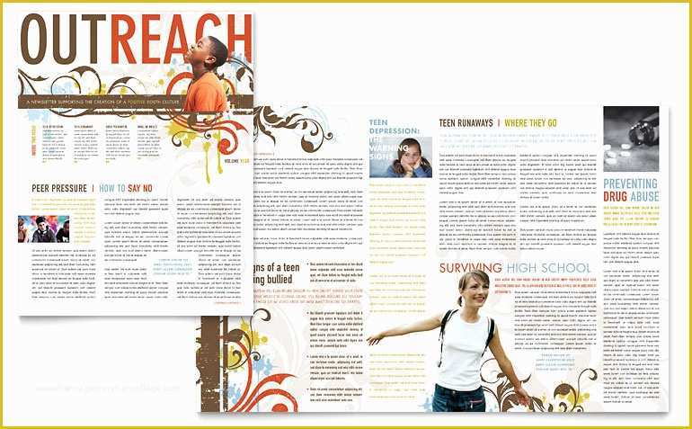 Youth Brochure Template Free Of Church Youth Group Newsletter Template Word & Publisher