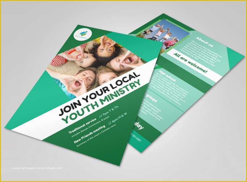 Youth Brochure Template Free Of Church Youth Ministry Flyer Template