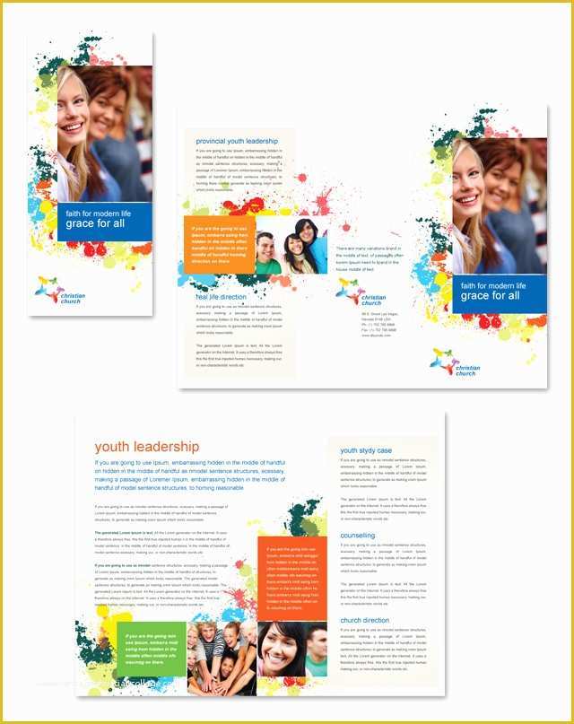 Youth Brochure Template Free Of Church Youth Ministry Tri Fold Brochure Template