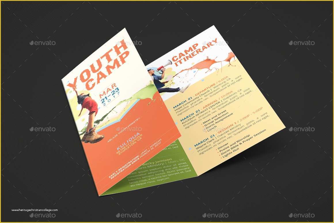 Youth Brochure Template Free Of Youth Camp Tri Fold Brochure Template by Godserv