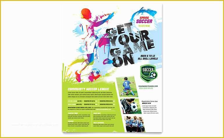 Youth Brochure Template Free Of Youth soccer Flyer Template Word & Publisher