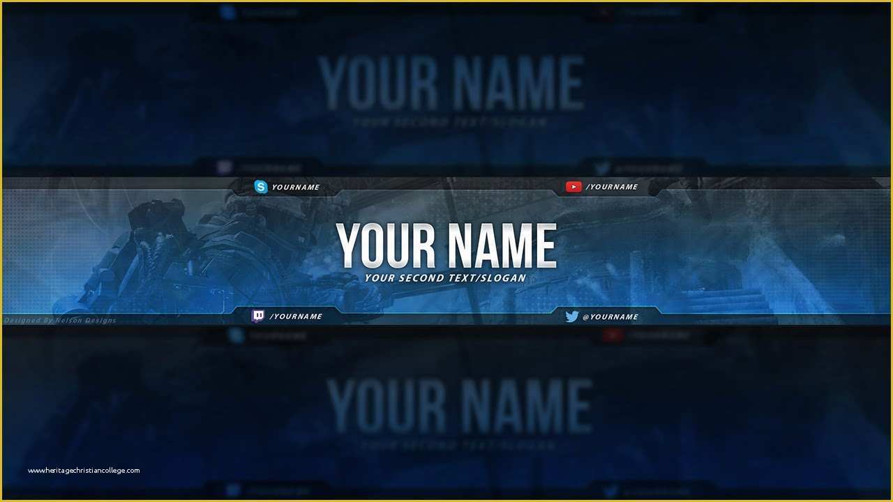 Youtube Banner Free Template Of Call Duty Banner Template Free Download Psd