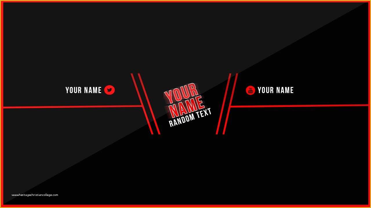 Youtube Banner Free Template Of Clean Youtube Banner Template Free Download